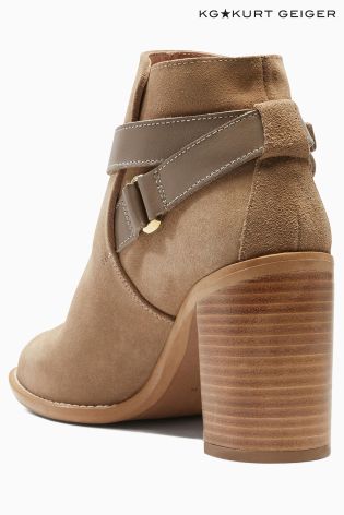 Taupe Kurt Geiger Scarlette Buckle Ankle Boot